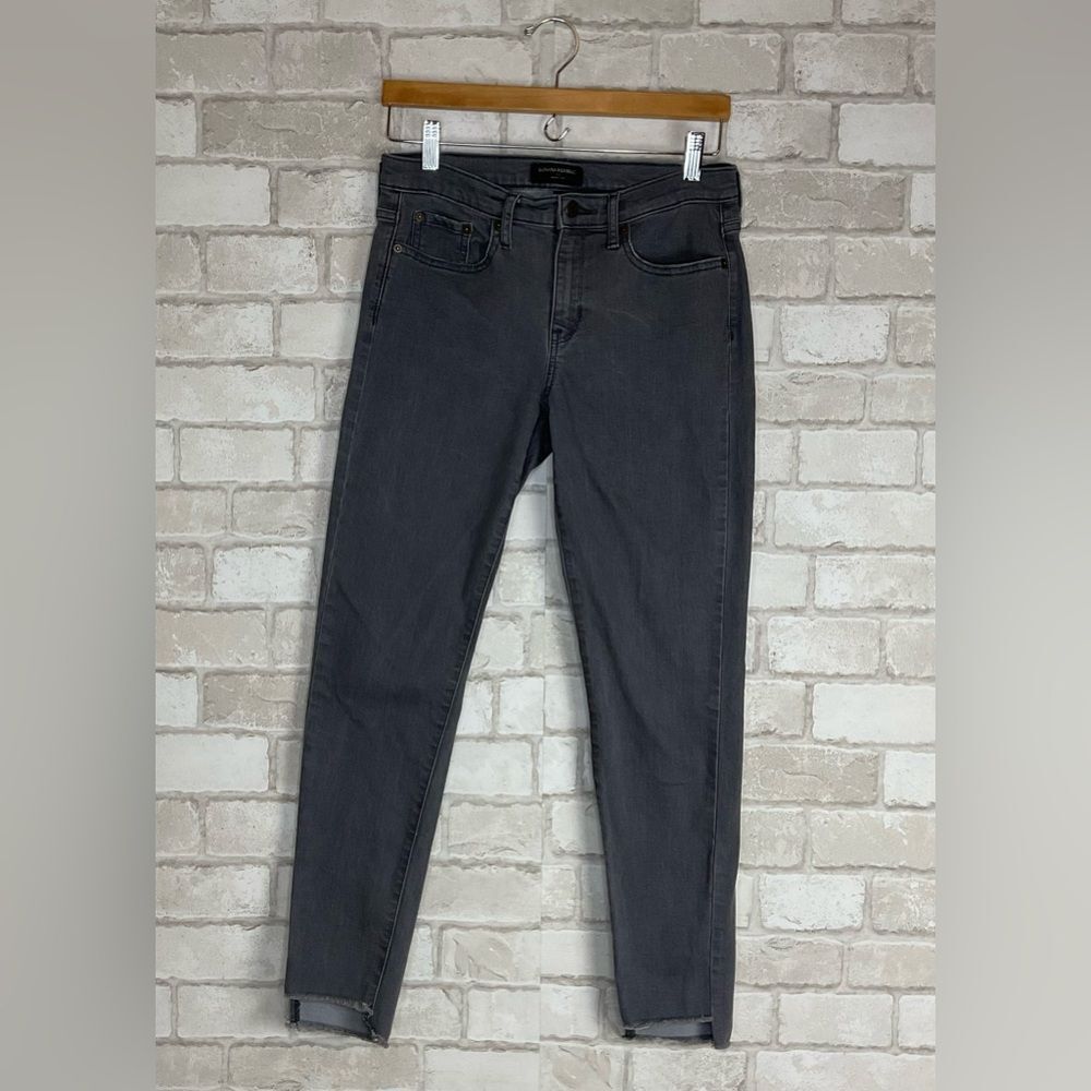 Banana Republic Mid Rise Gray Denim Skinny Fit Jeans Size 28/6